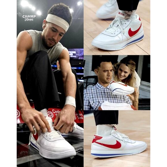 Nike Book 1 Forest Gump Cortez Sneakers White Varsity Red 13 New in Box Shoes - Picture 16 of 16